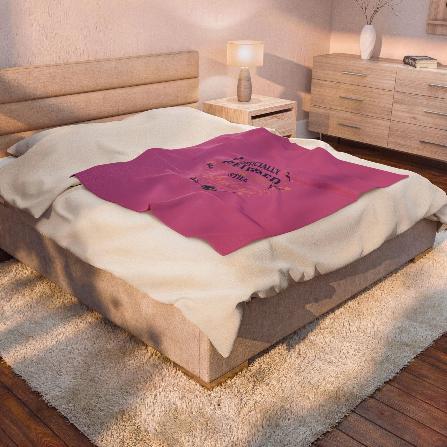 Officially Retired & Still Fabulous Velveteen Blanket | retirement gifts for women, personalized retirement gifts