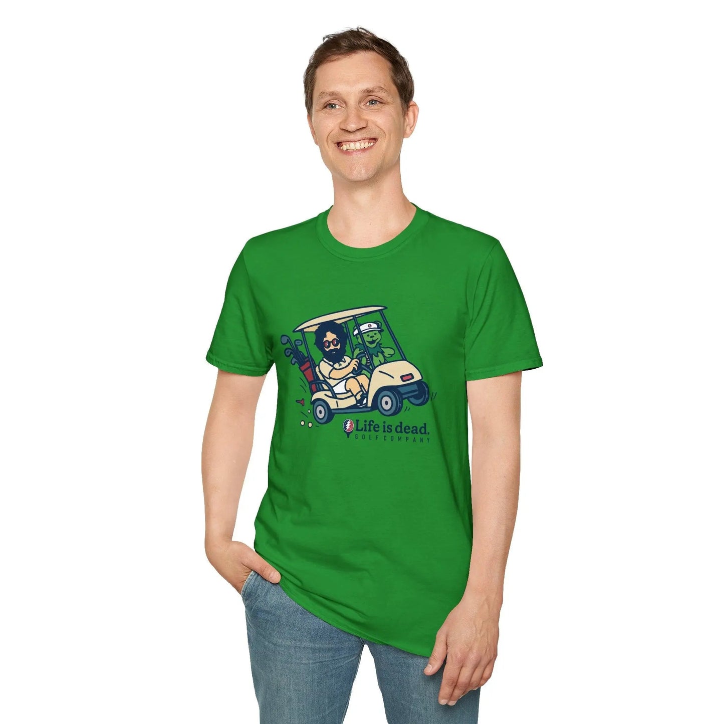 Joy Ridin' Jerry and The Bear - Life is dead.® Golf Company T-Shirt
