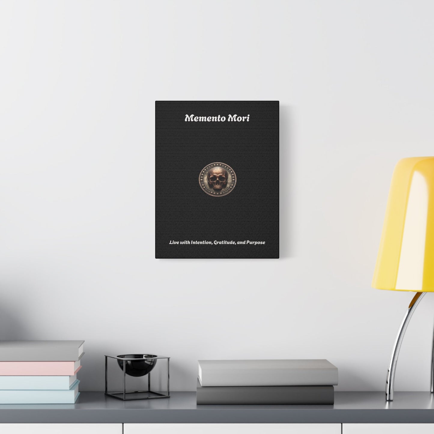 "Memento Mori" Matte Canvas - Inspirational Wall Art -"Live with Intention, Gratitude, and Purpose"