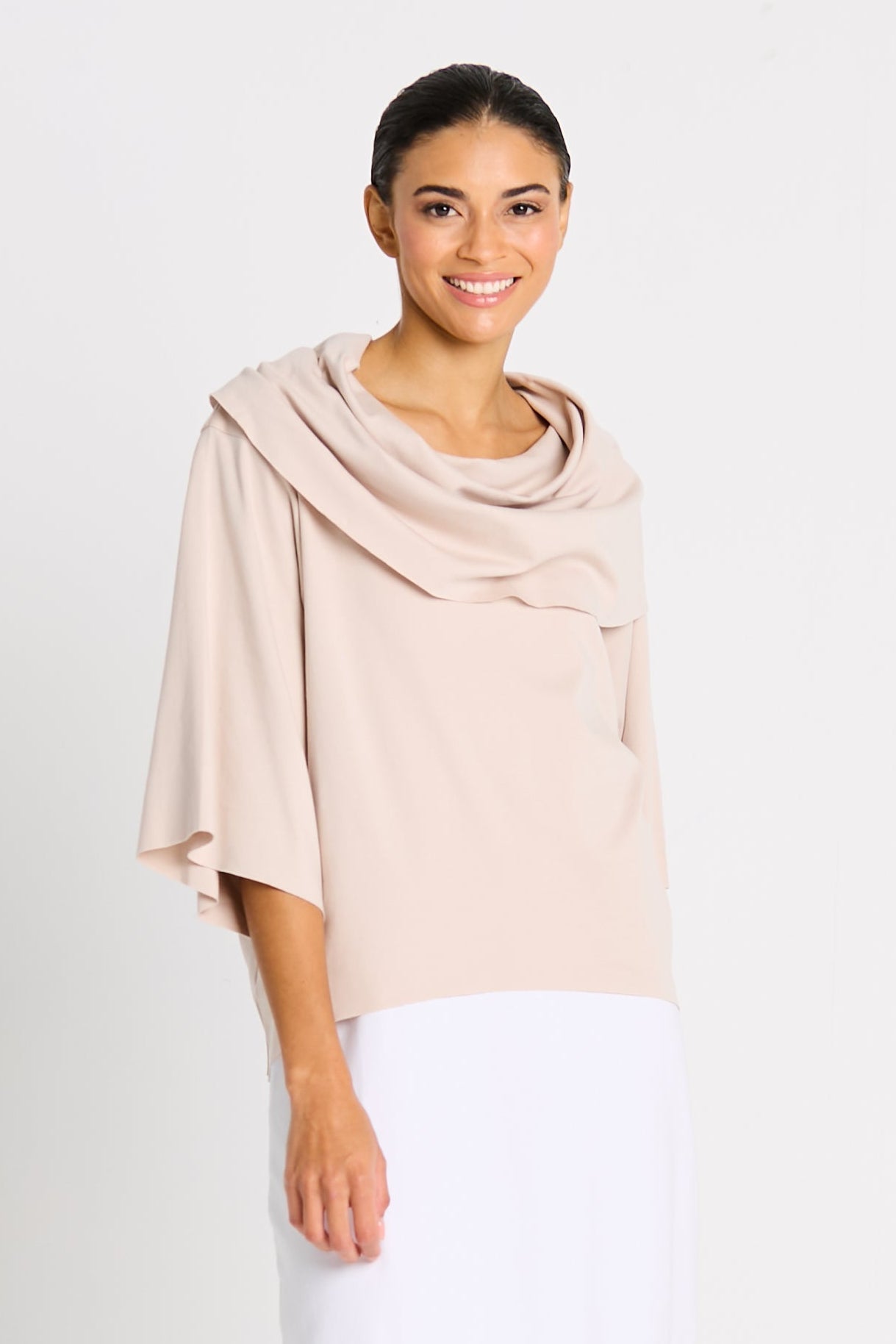 Pima Cotton Jackie O Top - Putty