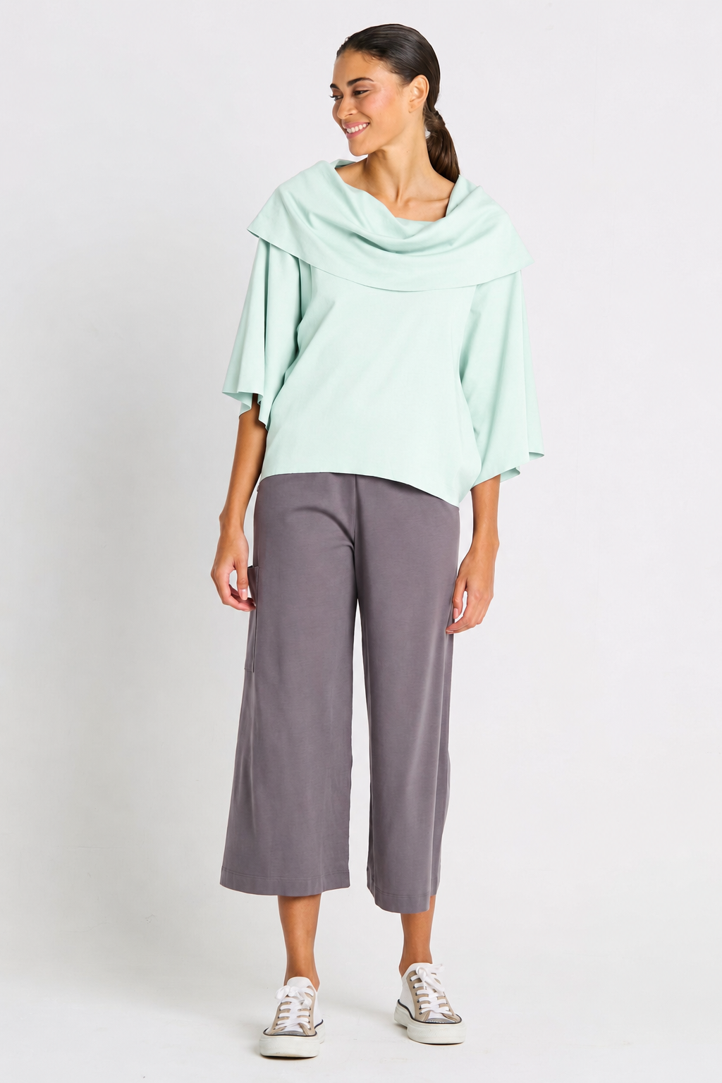 Pima Cotton Jackie O Top - Mint
