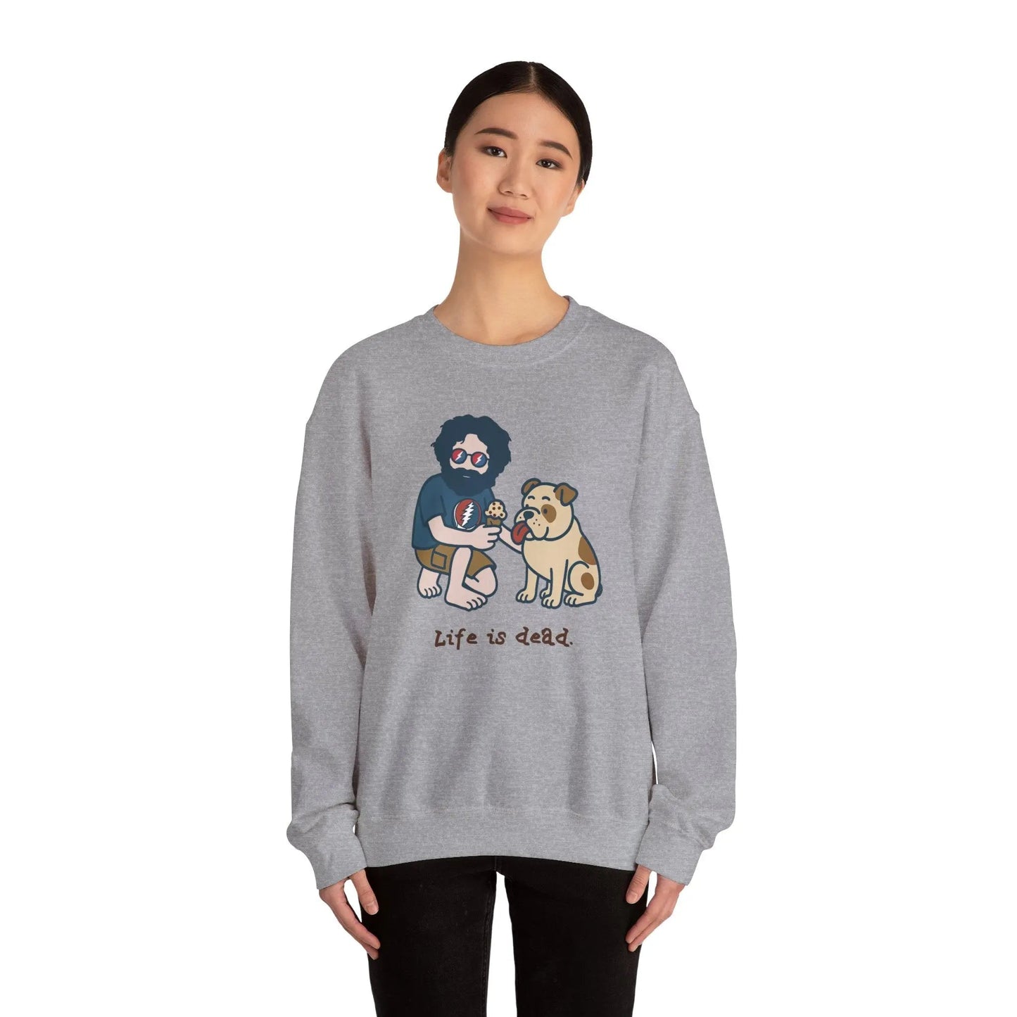 Jerry and Frank Are Sharin' | Life is dead.® Crewneck | Grateful Dead