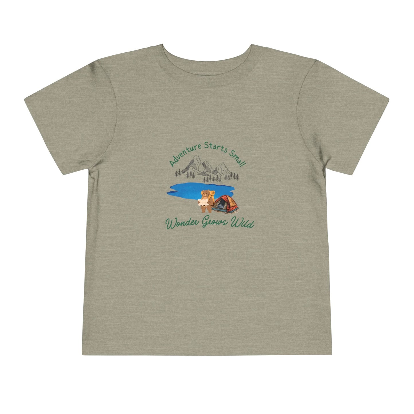 "Adventure Starts Small" Woodland Camper Graphic - Toddler Tee