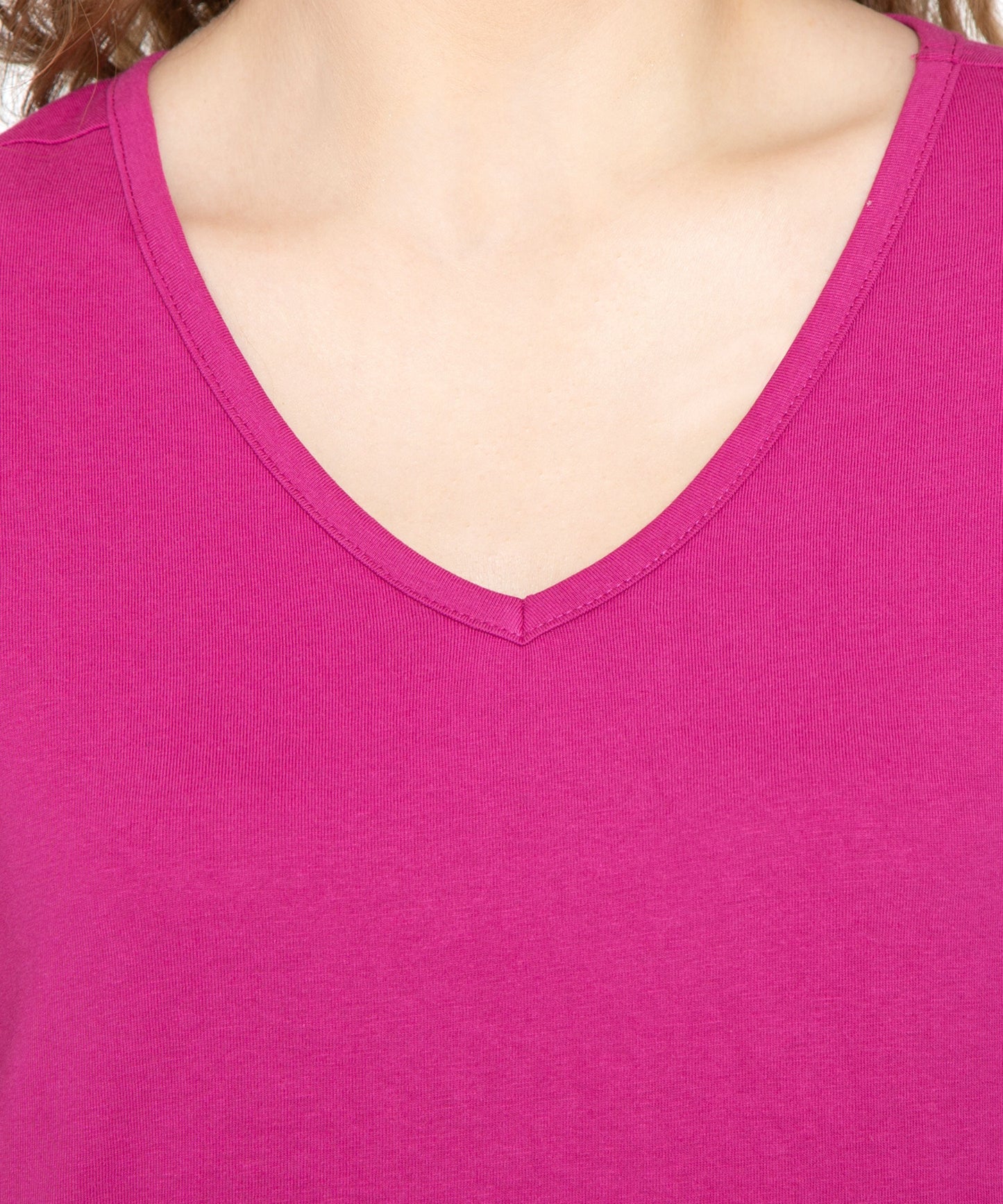 Women's Perfect Short-Sleeve V-Neck Tee Shirt - Cotton blend and Wrinkle Resistant