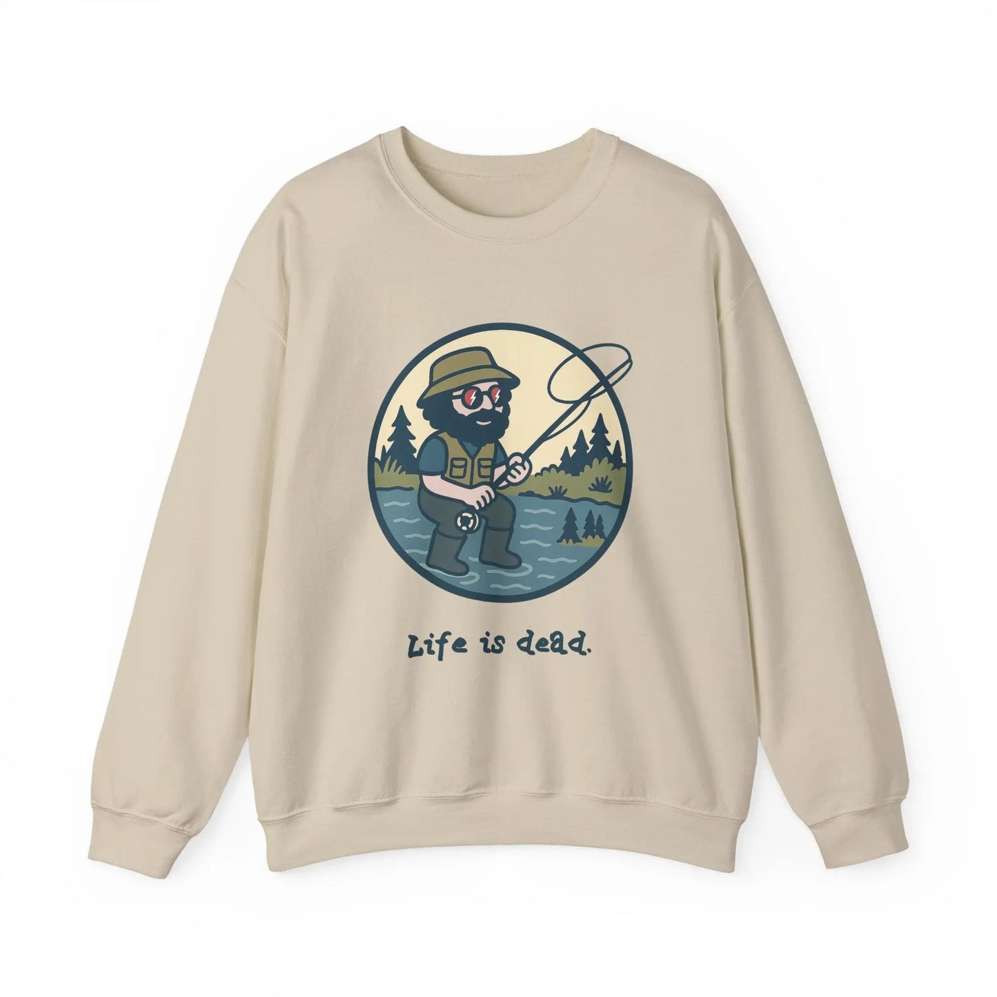 Fly Fishin' Jerry | Life is dead.® Crewneck | Grateful Dead