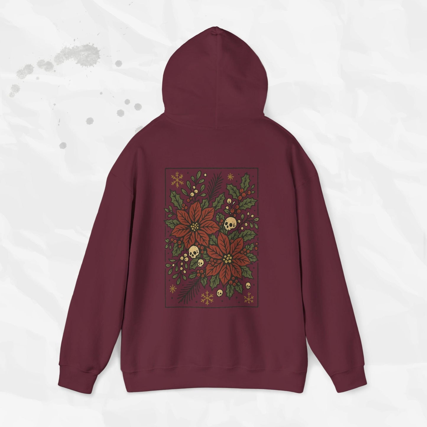 Skull Poinsettias – Hoodie