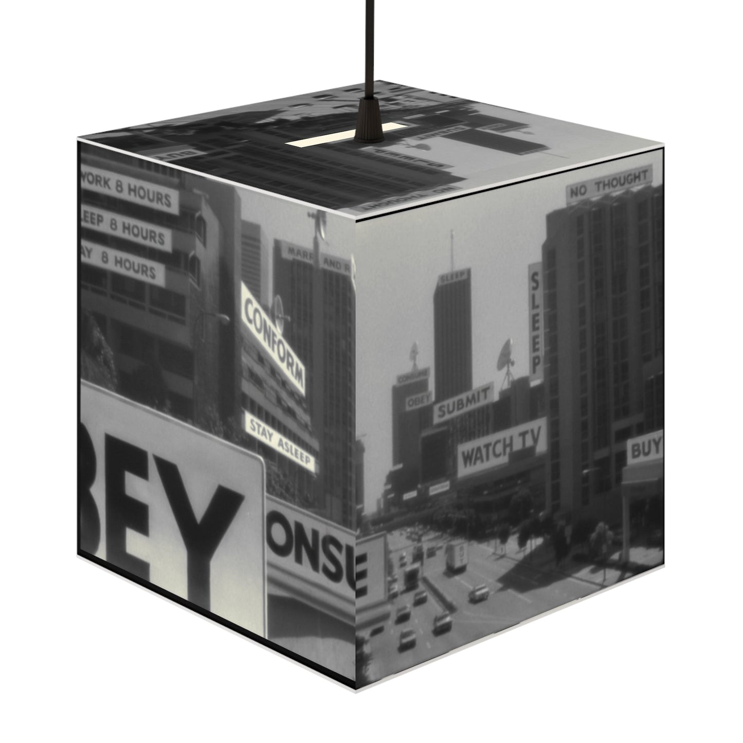 Retro Urban Light Cube Lamp - "They Live"