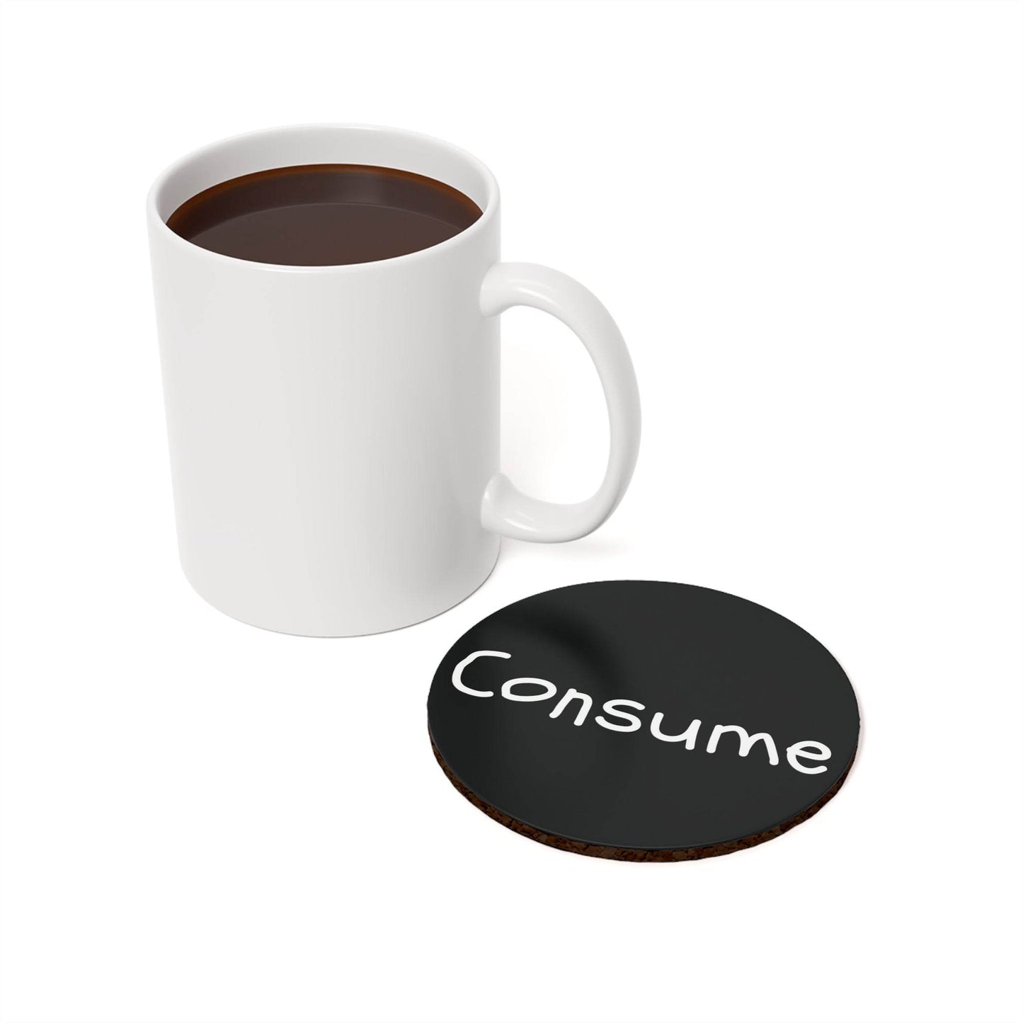 Consume - Cork Back Coaster