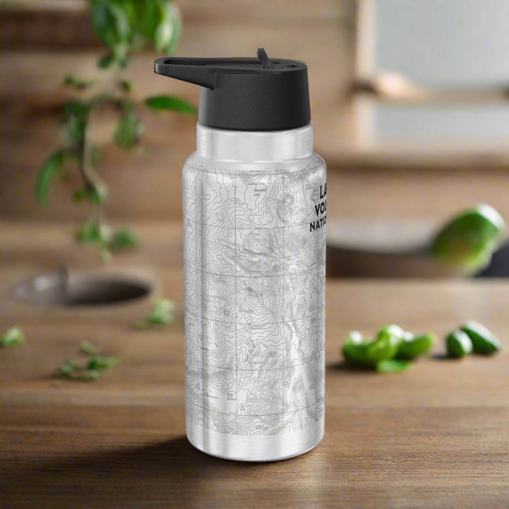 Lassen Volcanic National Park Topographic Tumbler Bottle