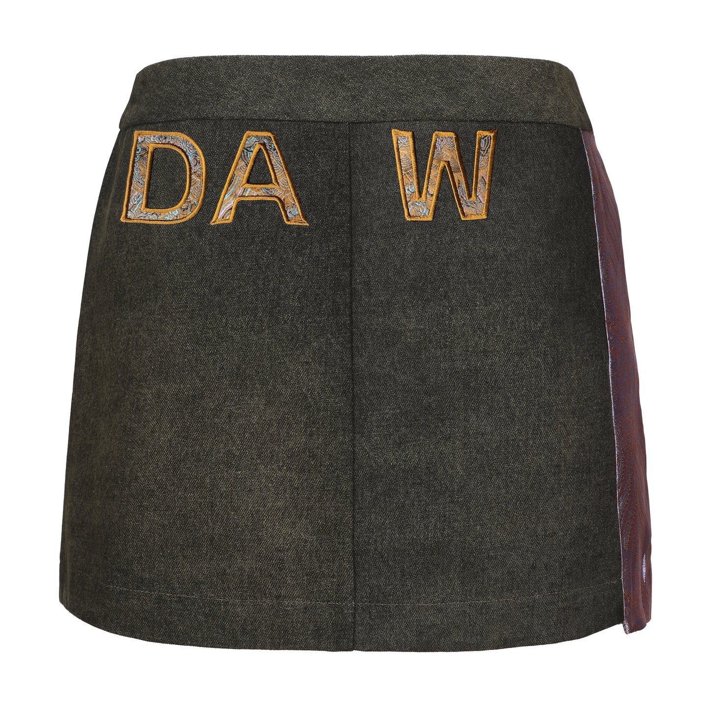 Dan Denim Patch Mini Skirt