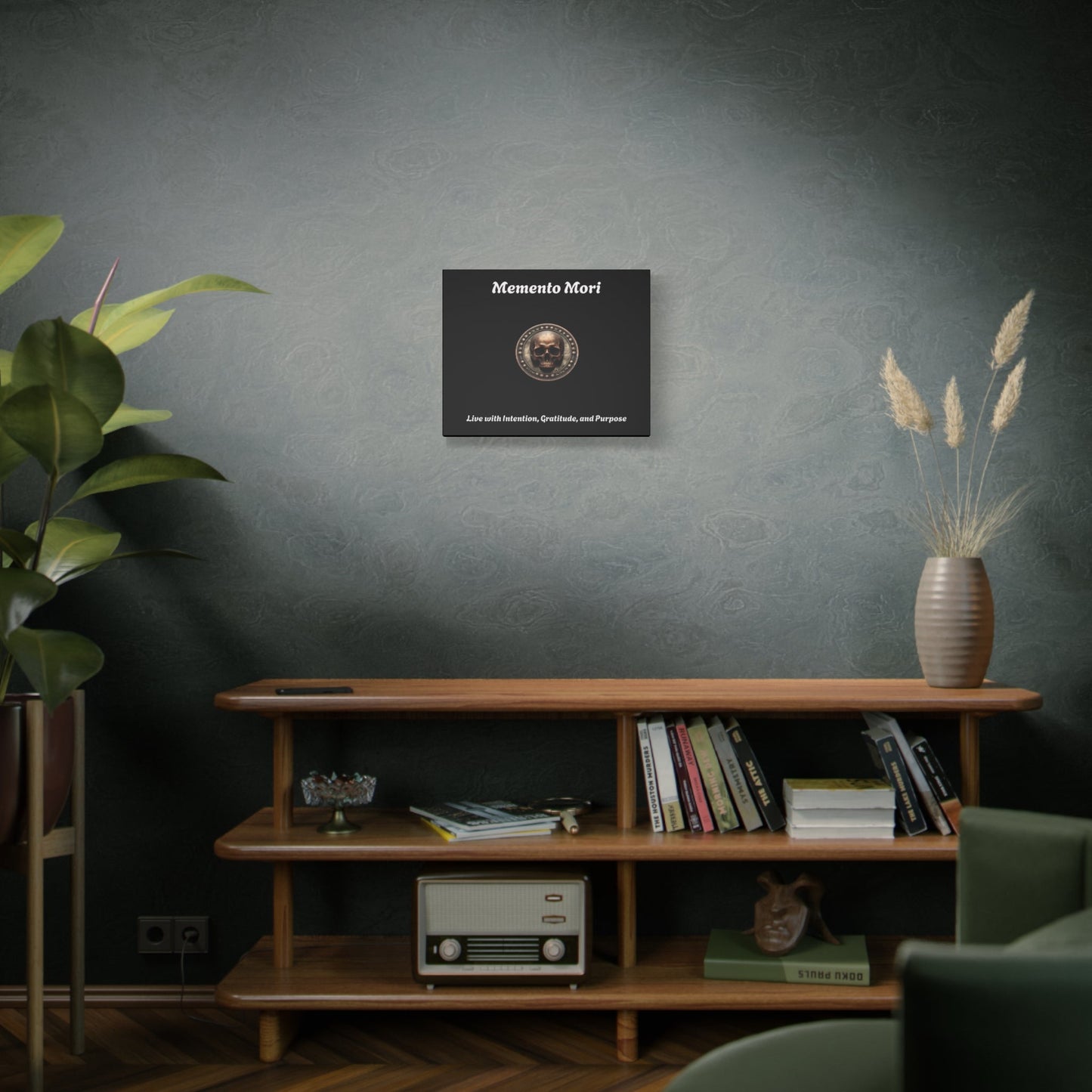 "Memento Mori" Matte Canvas - Inspirational Wall Art -"Live with Intention, Gratitude, and Purpose"