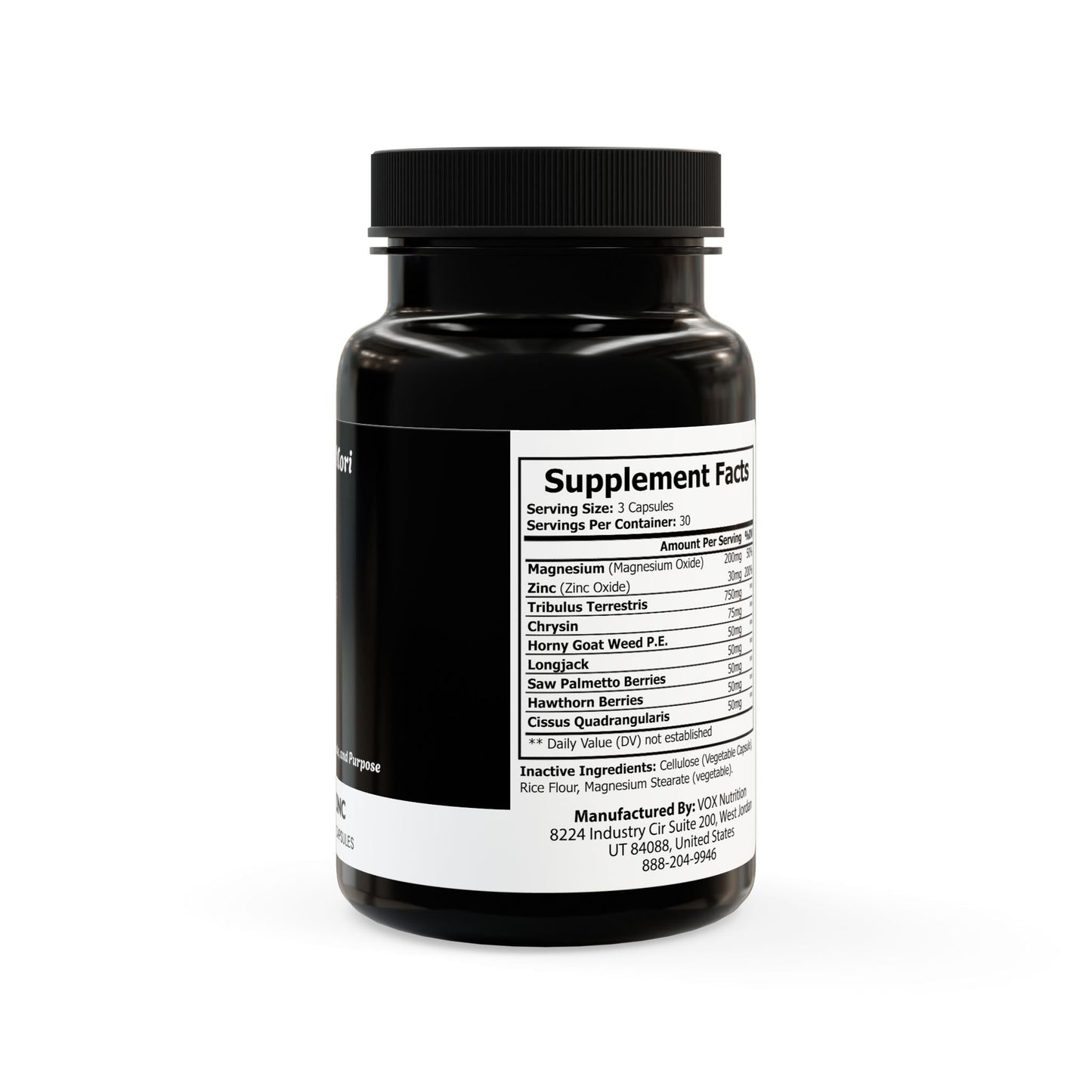 Magnesium Zinc Supplement (90 Capsules) - "Memento Mori"