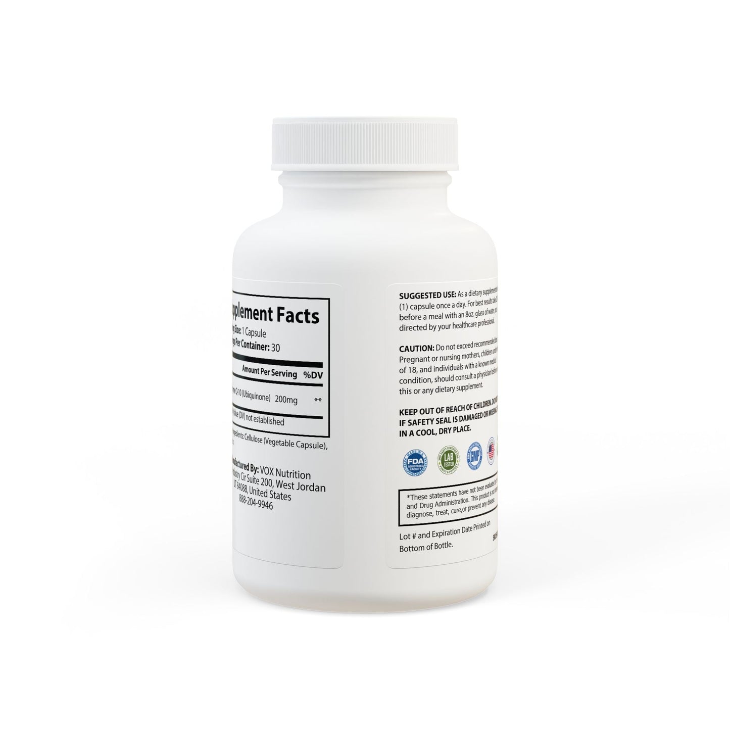 CoQ10 (Ubiquinone) Supplement (30 Capsules) - "Memento Mori"