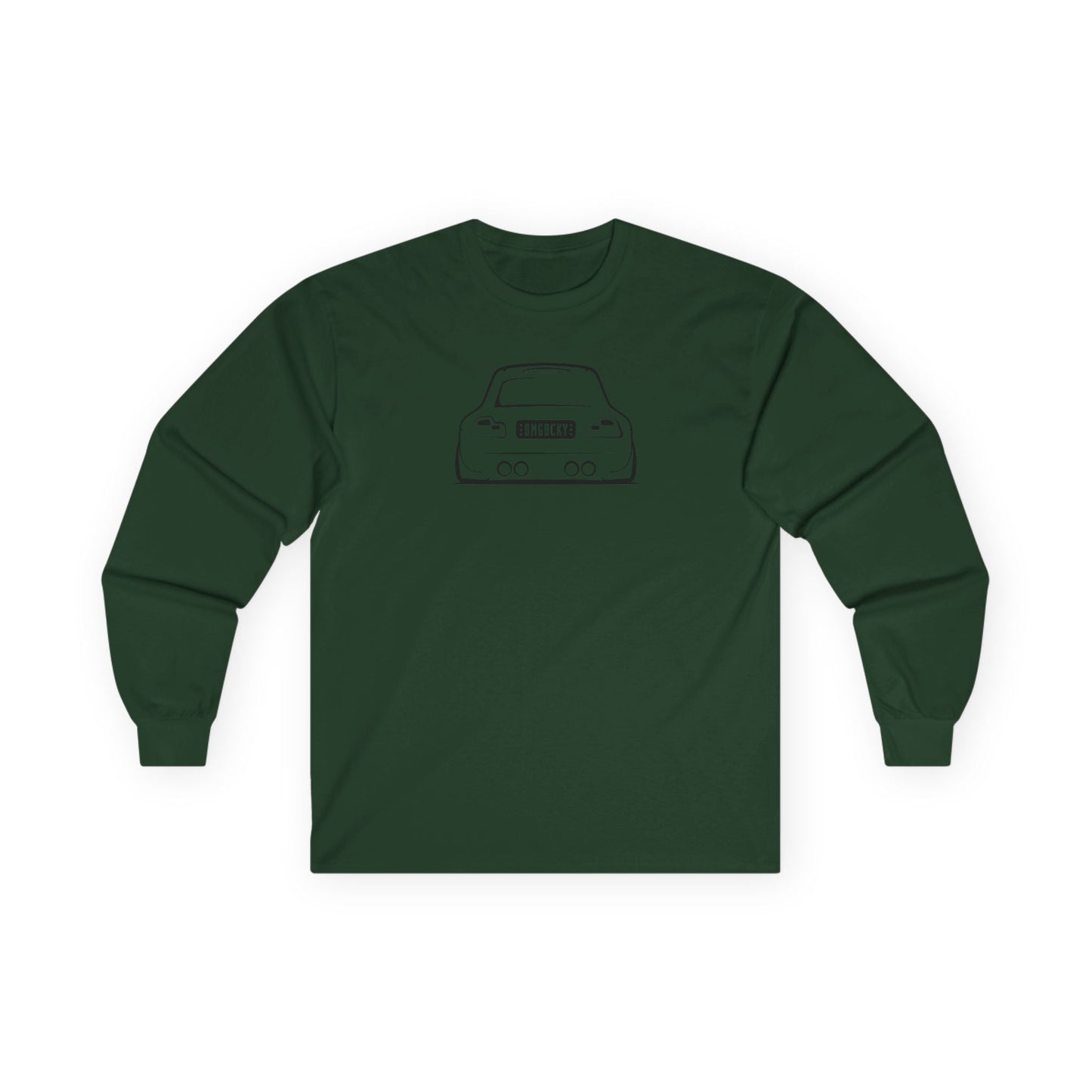 OMGBCKY Black Coupe Silhouette Long Sleeve Tee - Unisex Gildan Classic Ultra Cotton Long Sleeve T-Shirt