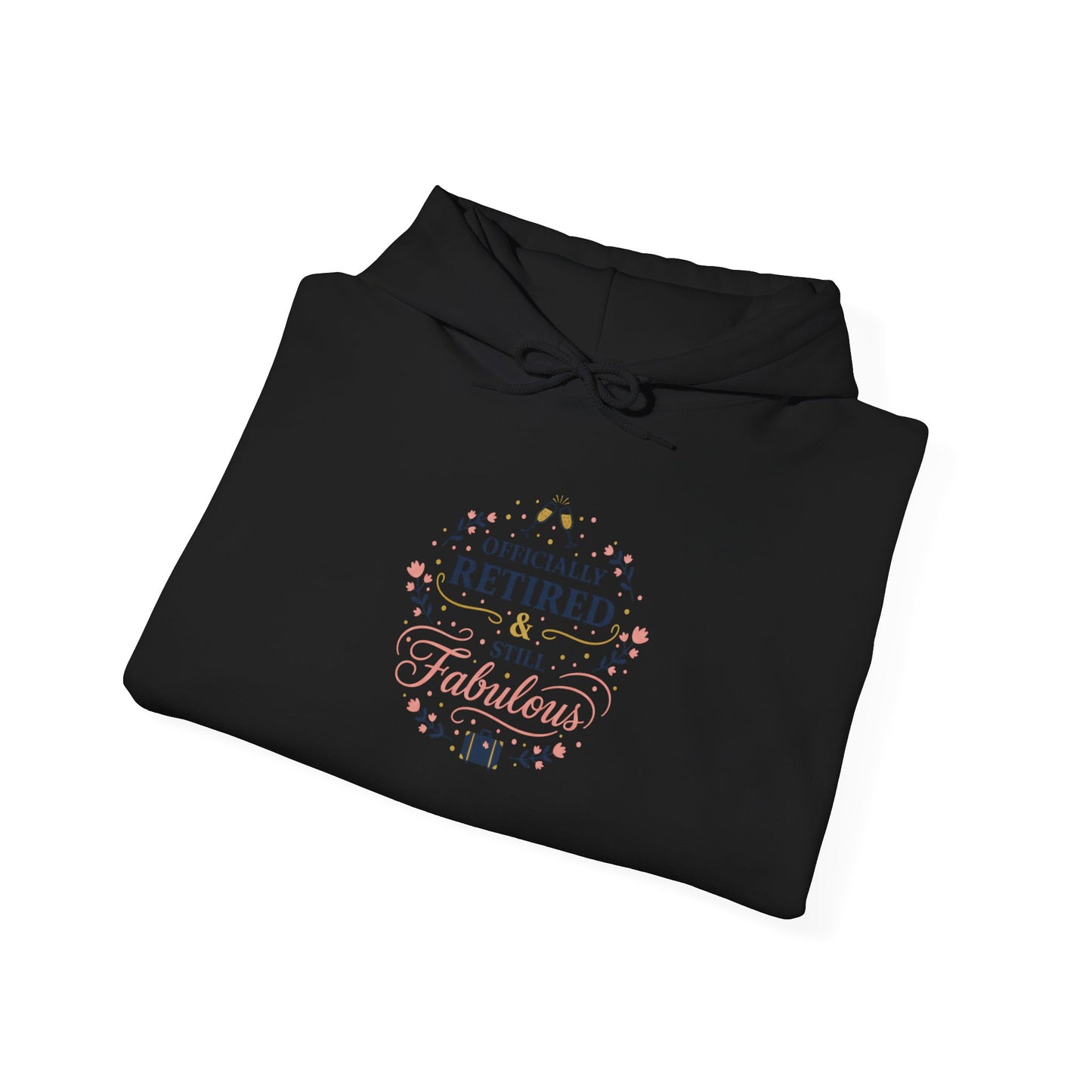 Retired Lady Floral Crest Hoodie | retirement gifts for women, personalized retirement gifts