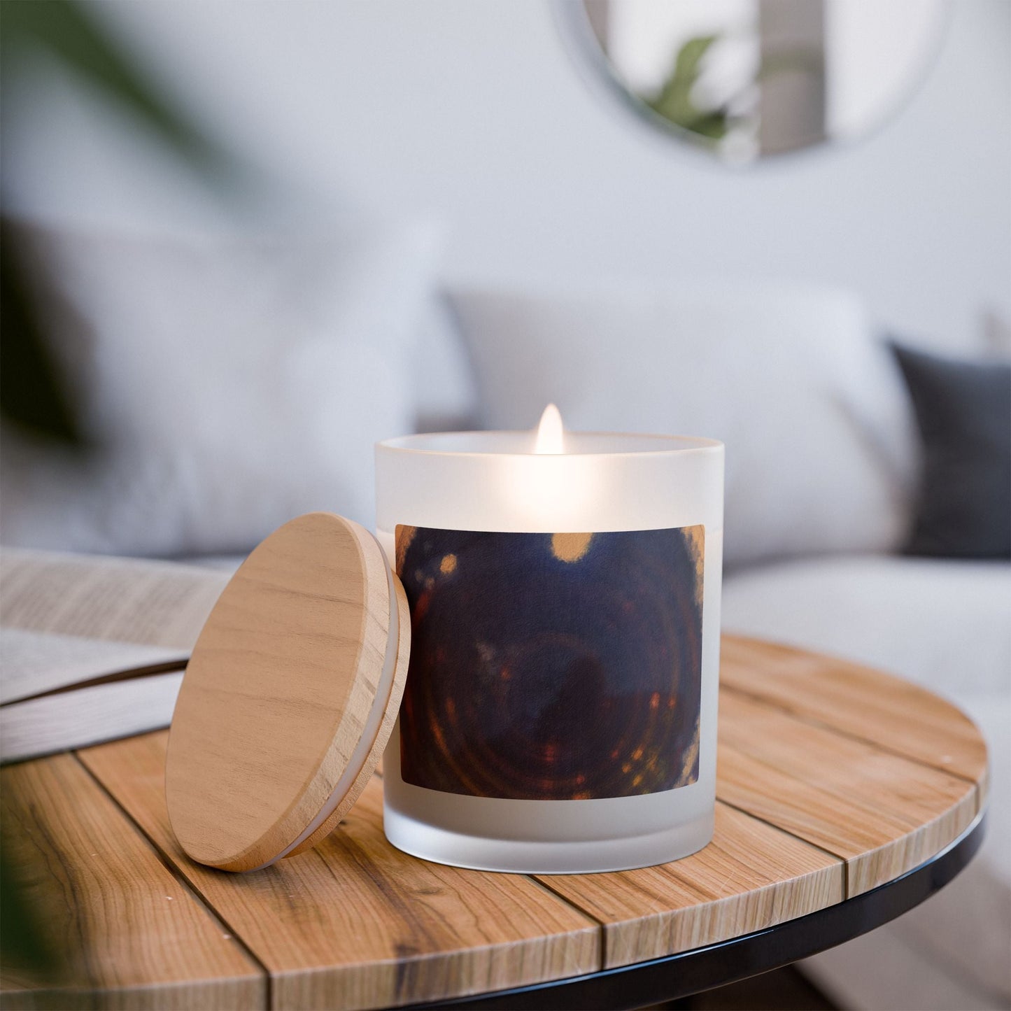 Frosted Glass Candle, 11 oz - "Vintage"