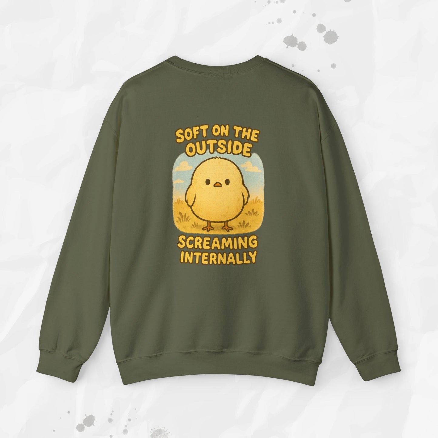 Soft on the Outside Screaming Internally - Crewneck Sweatshirt