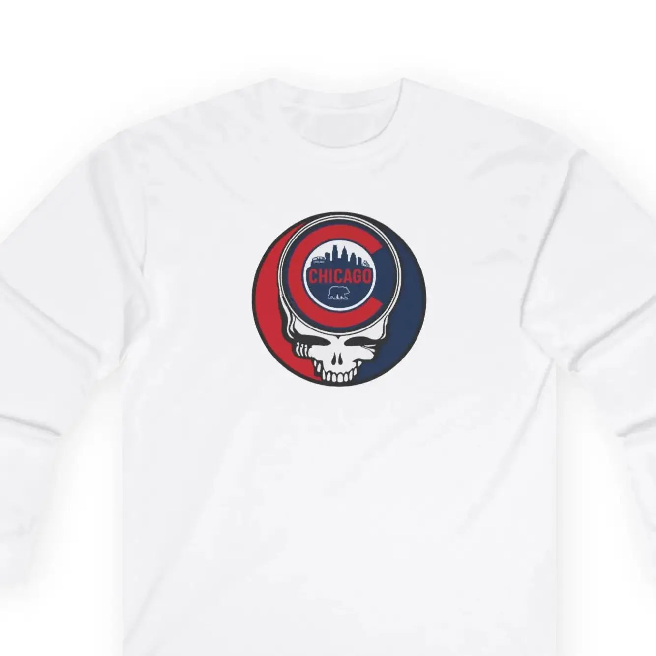 Chicago Cubs Original Stealie Grateful Dead Long Sleeve Shirt