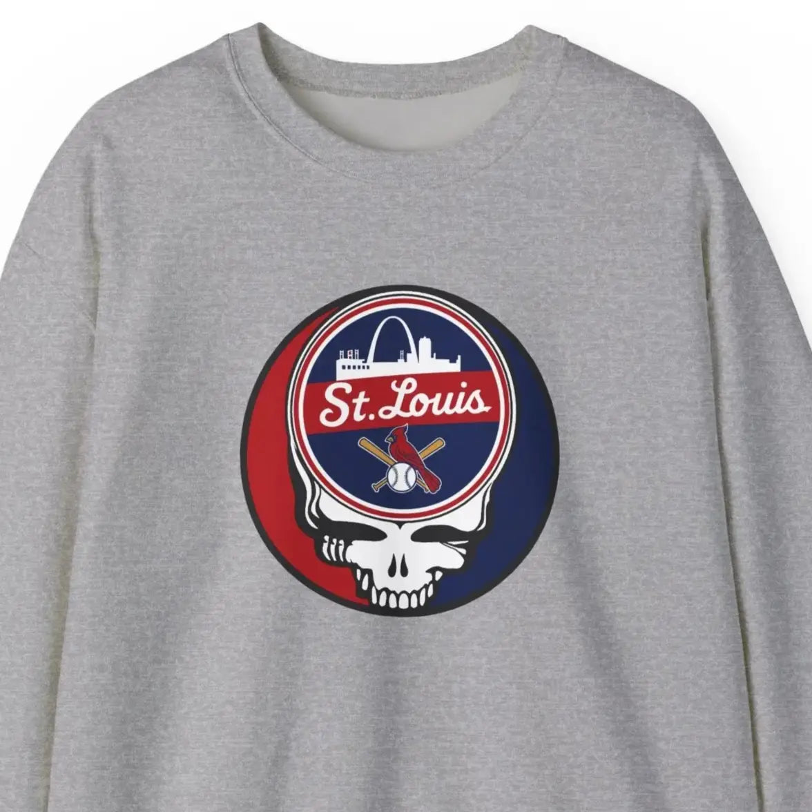 St. Louis Cardinals Original Stealie × Grateful Dead Crewneck