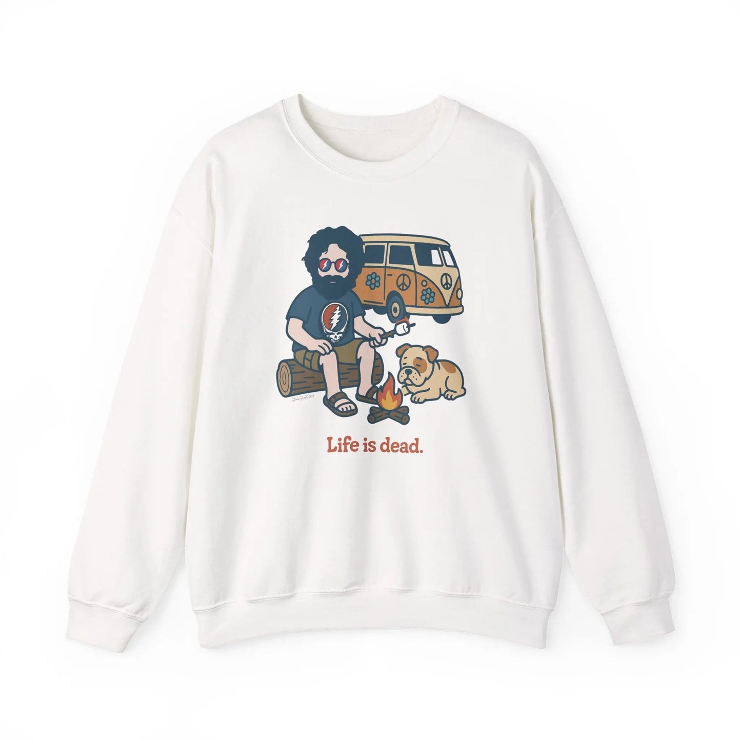Jerry and Frank are Camping | Life is dead.® Crewneck | Grateful Dead
