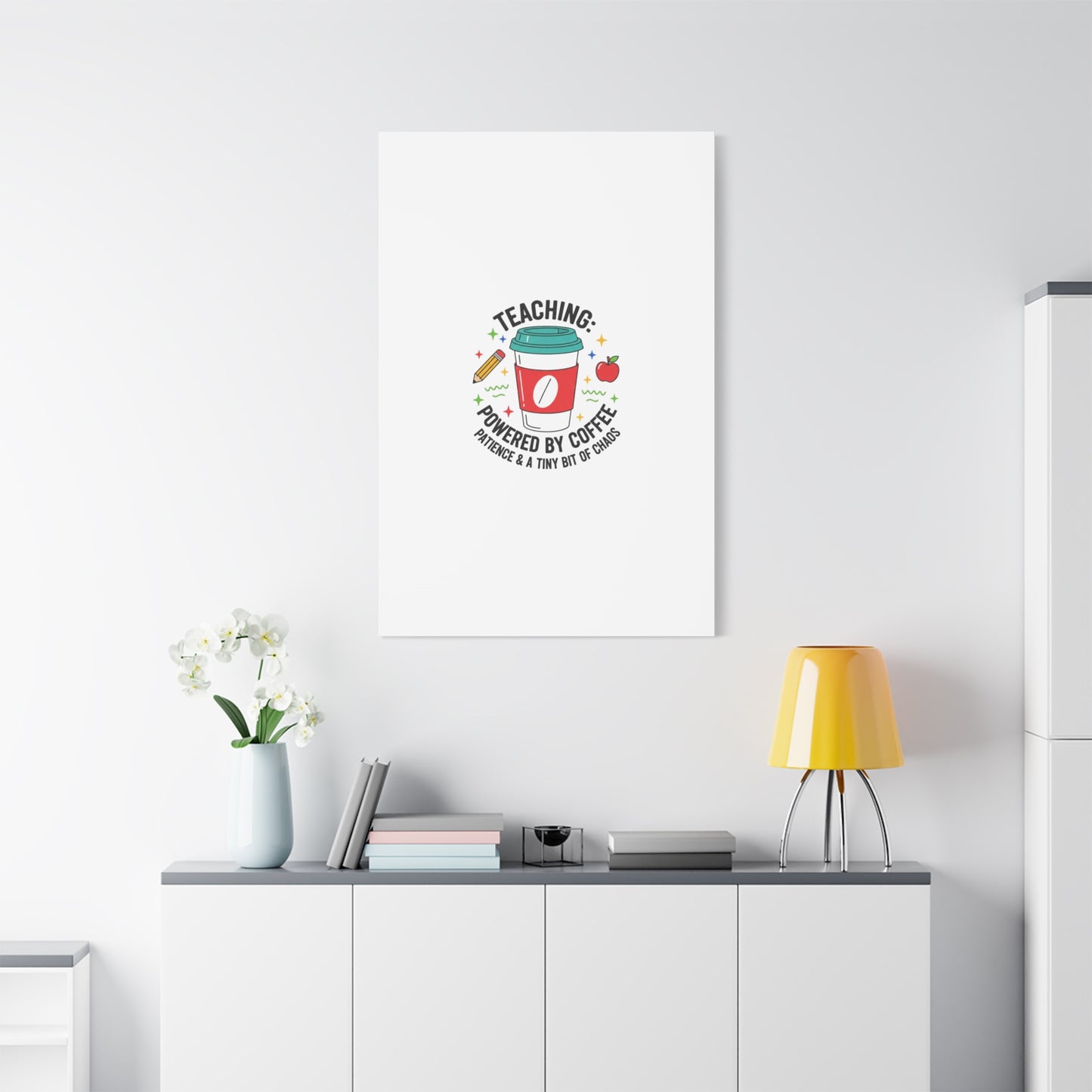 Teaching Powered by Coffee Canvas, Teacher Appreciation Gifts | Teacher Life, Classroom Humor
