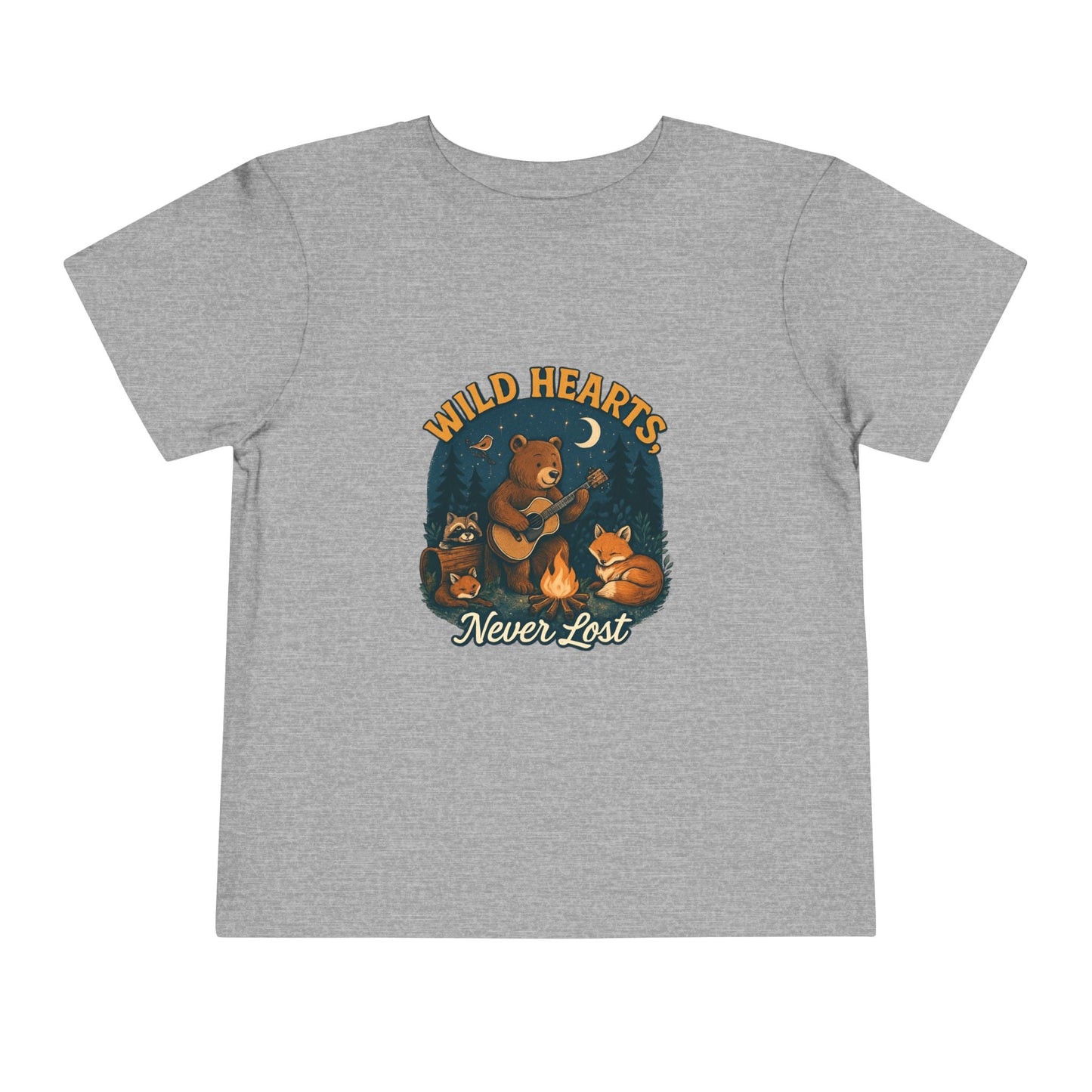"Wild Hearts Never Lost" Bear Guitar Campfire - Toddler Tee