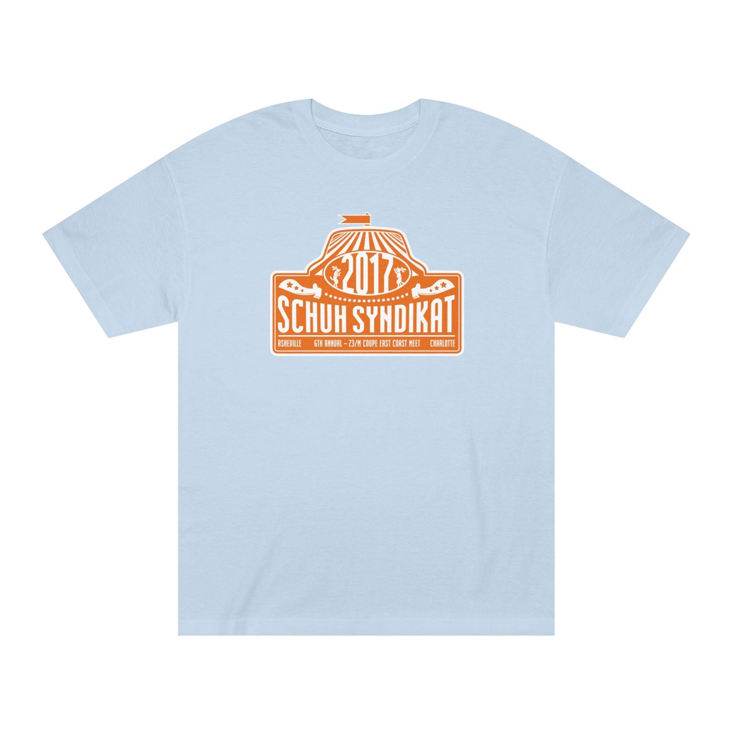 Schuh Syndikat "Rally Plate" Tee - Unisex American Apparel Classic T-Shirt