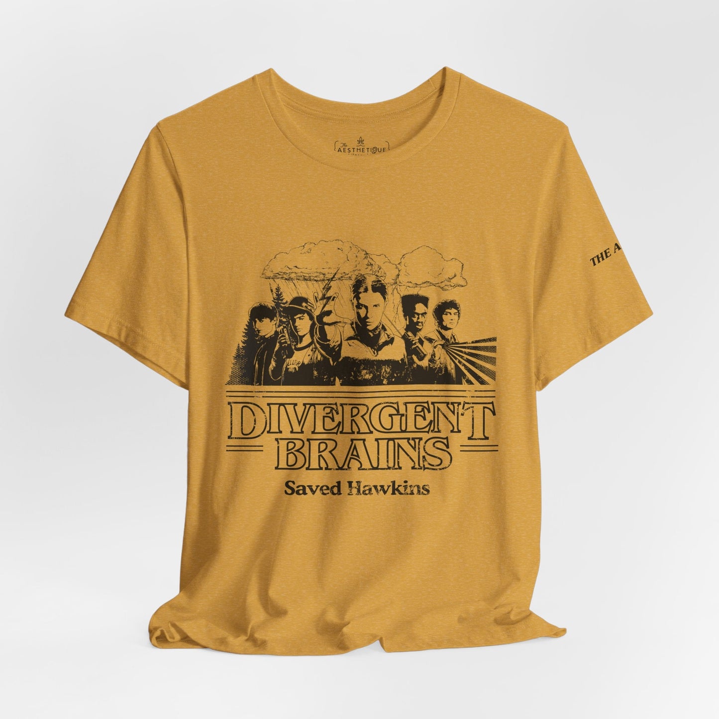 Divergent Brains Saved Hawkins - Adult Unisex Jersey Tee