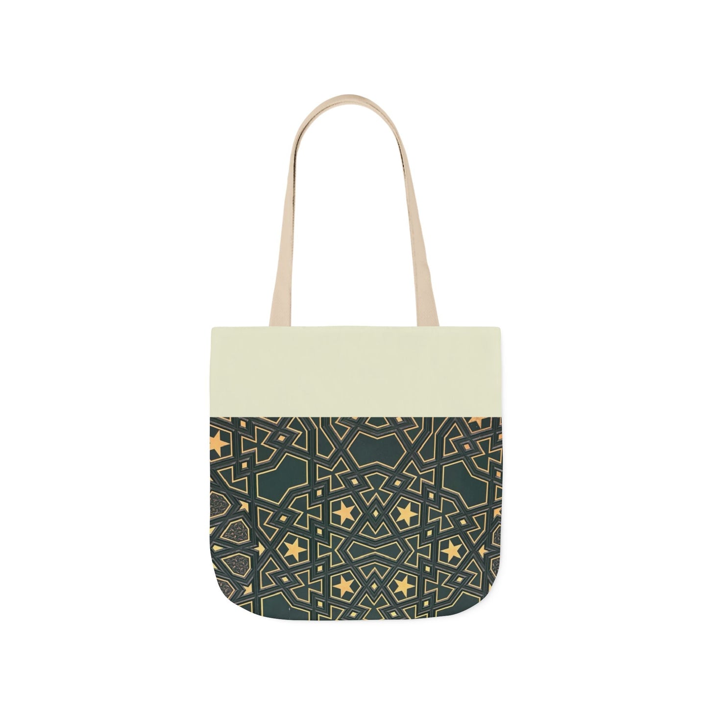 Masjid Al Haram Door Canvas Tote Bag, 2-Color Straps