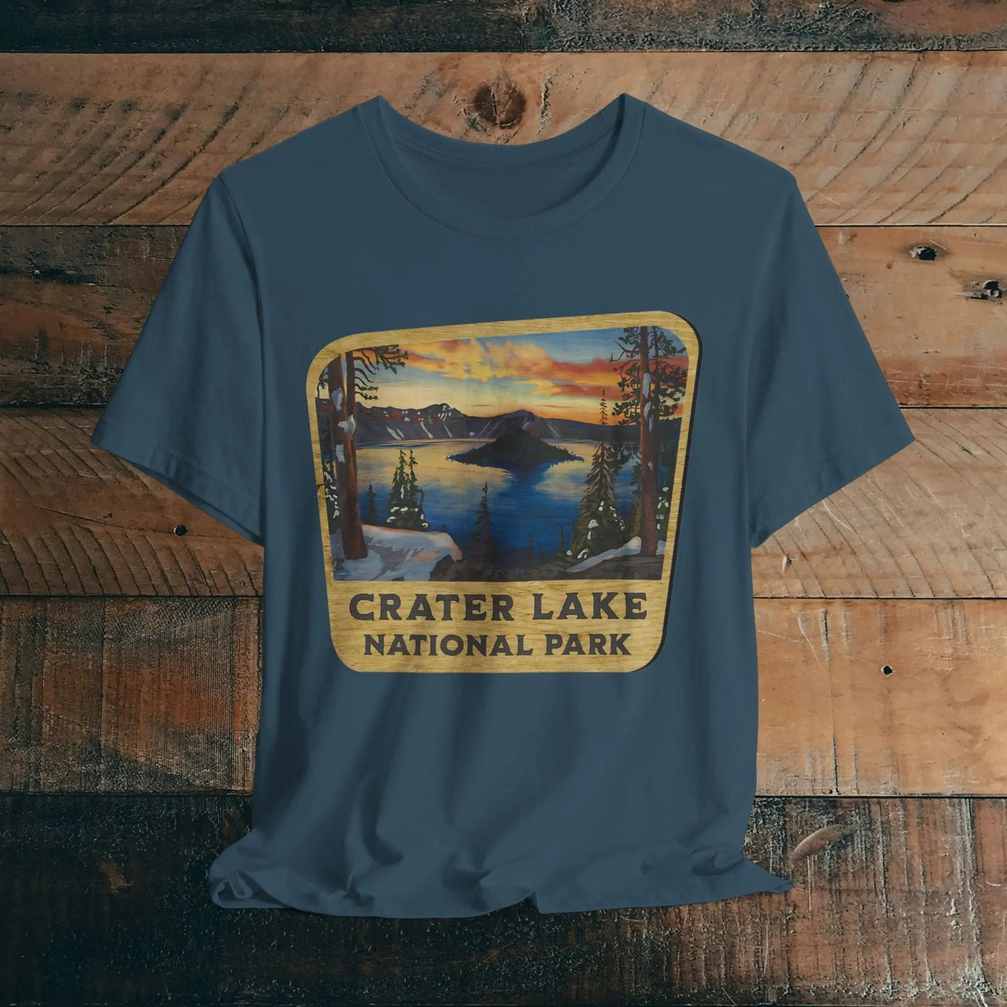 Crater Lake National Park T-Shirt Wood Sign