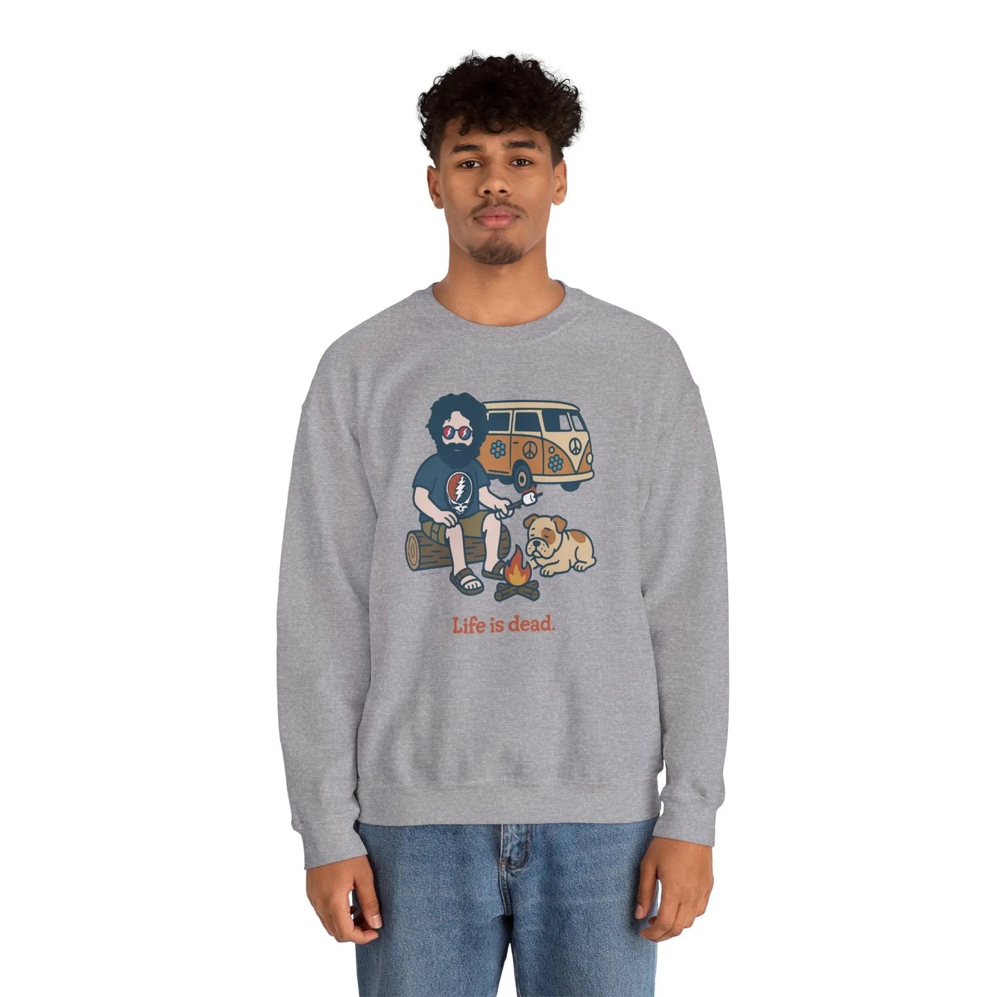 Jerry and Frank are Camping | Life is dead.® Crewneck | Grateful Dead
