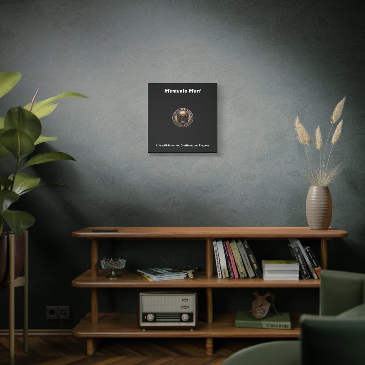 "Memento Mori" Matte Canvas - Inspirational Wall Art -"Live with Intention, Gratitude, and Purpose"