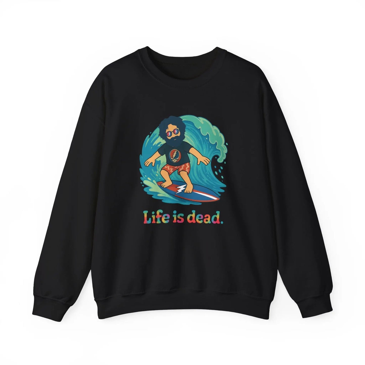 Surfing Jerry Life is dead.® Crewneck | Grateful Dead