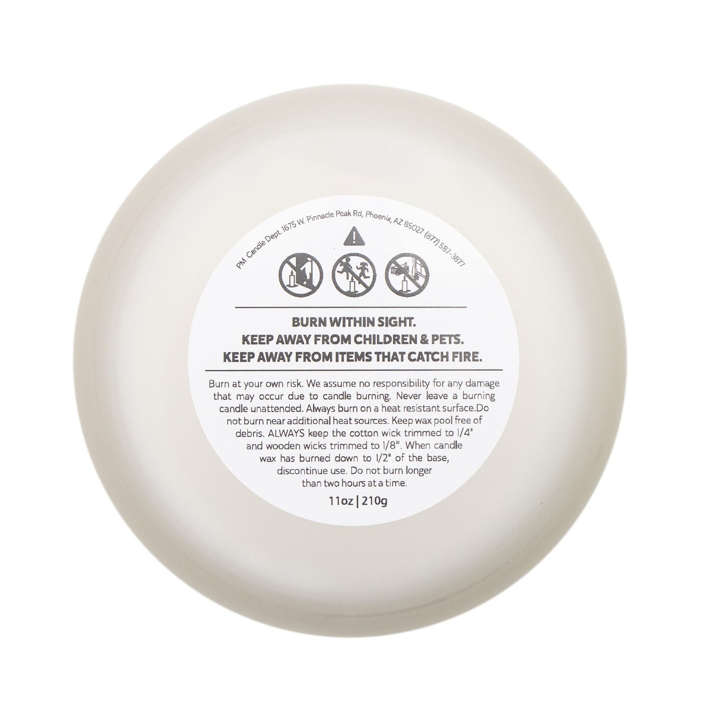 Frosted Glass Candle, 11 oz - "Vintage"