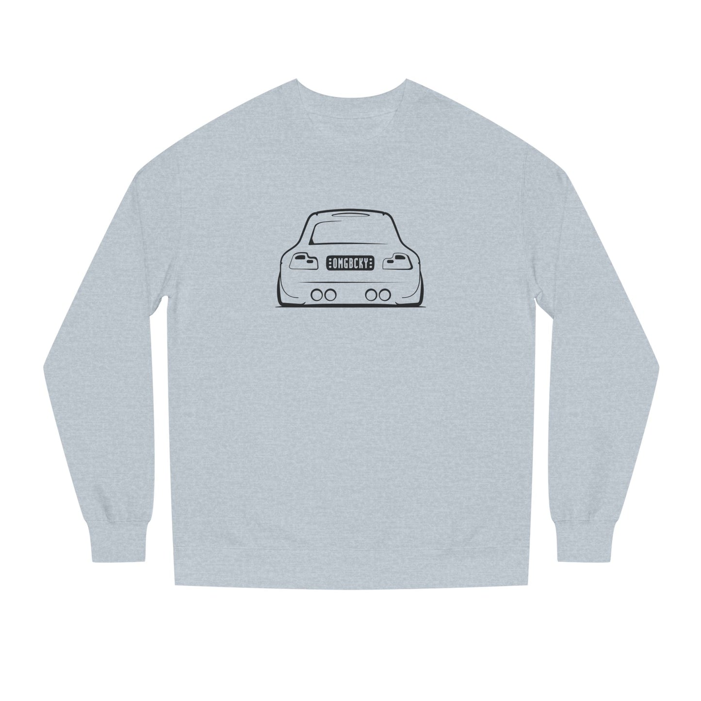 OMGBCKY Black Coupe Silhouette Sweatshirt - Unisex Independent Trading Company Crew Neck Fleece Sweatshirt