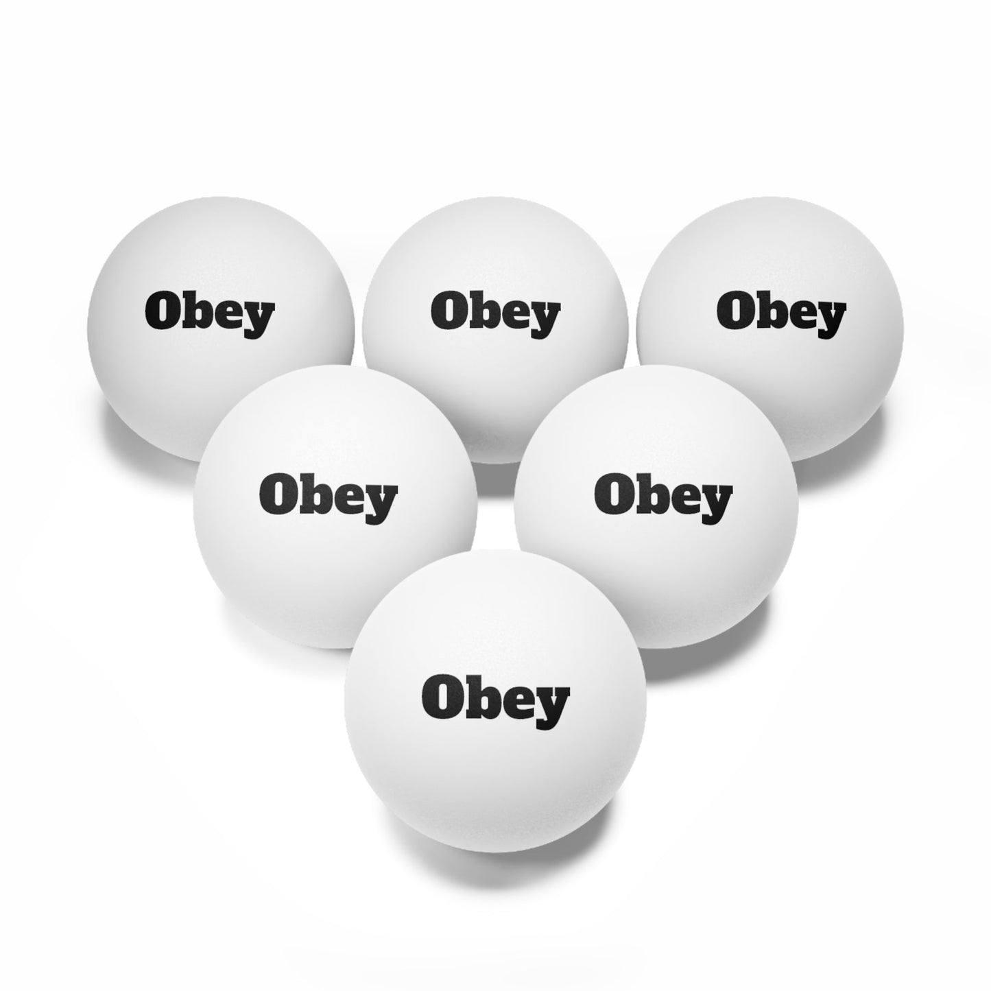 Ping Pong Balls, 6 pcs - Obey