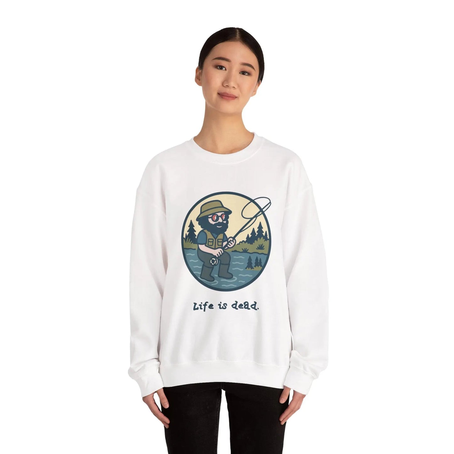 Fly Fishin' Jerry | Life is dead.® Crewneck | Grateful Dead
