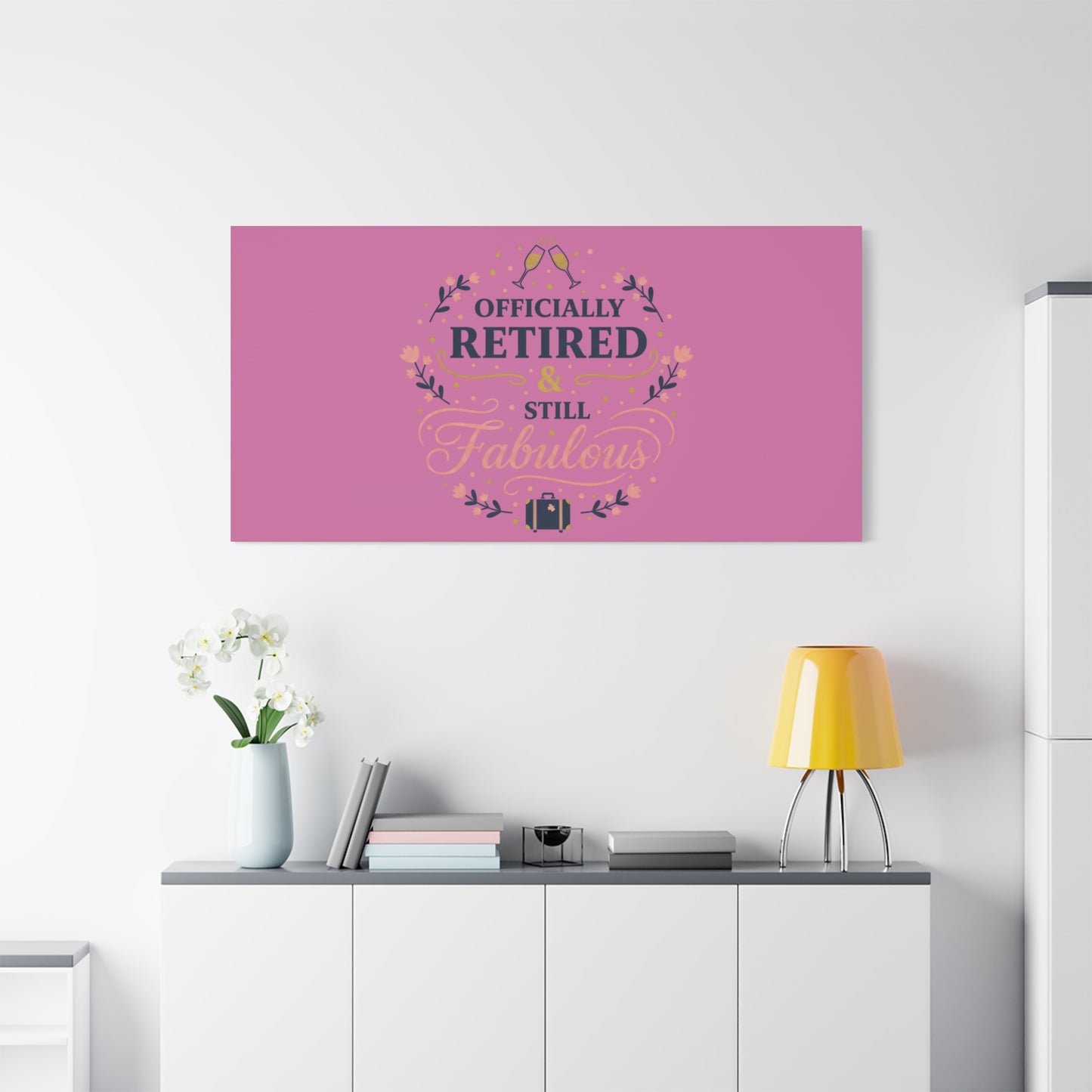Officially Retired & Still Fabulous Canvas, retirement gifts for women | personalized retirement gifts