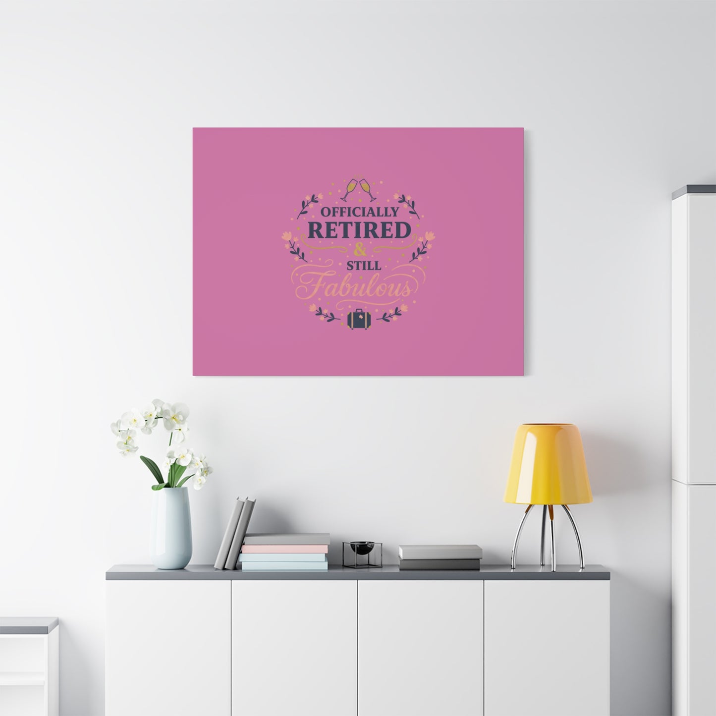 Officially Retired & Still Fabulous Canvas, retirement gifts for women | personalized retirement gifts