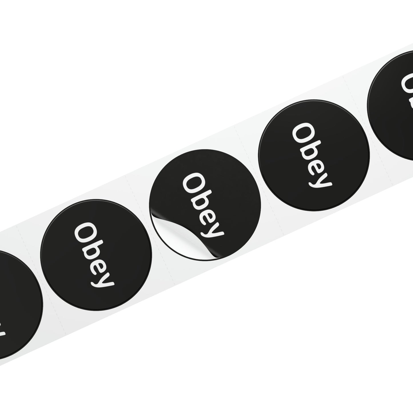 Round Sticker Label Rolls - Obey