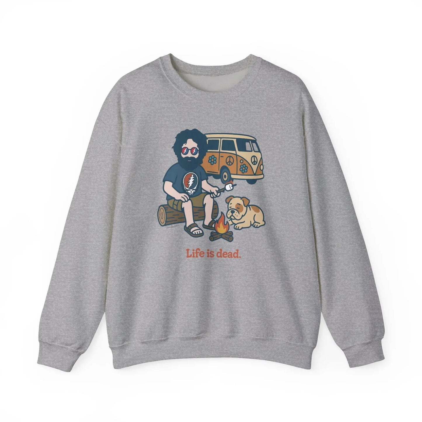 Jerry and Frank are Camping | Life is dead.® Crewneck | Grateful Dead