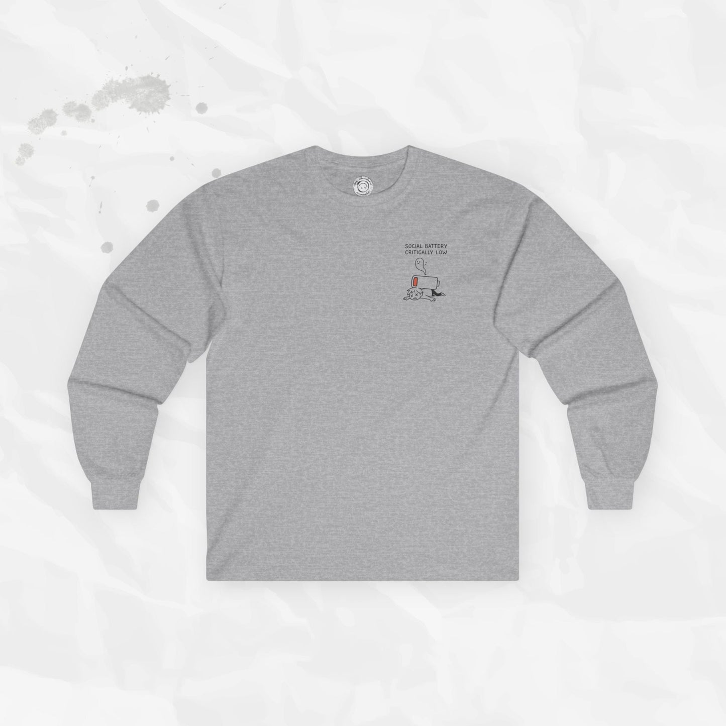Social Battery Critically Low - Long Sleeve T-Shirt