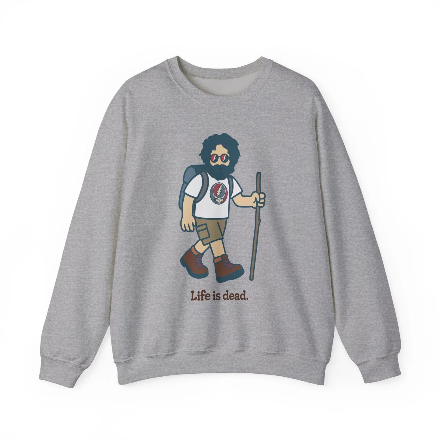 Hikin' Jerry | Life is dead.® Crewneck | Grateful Dead