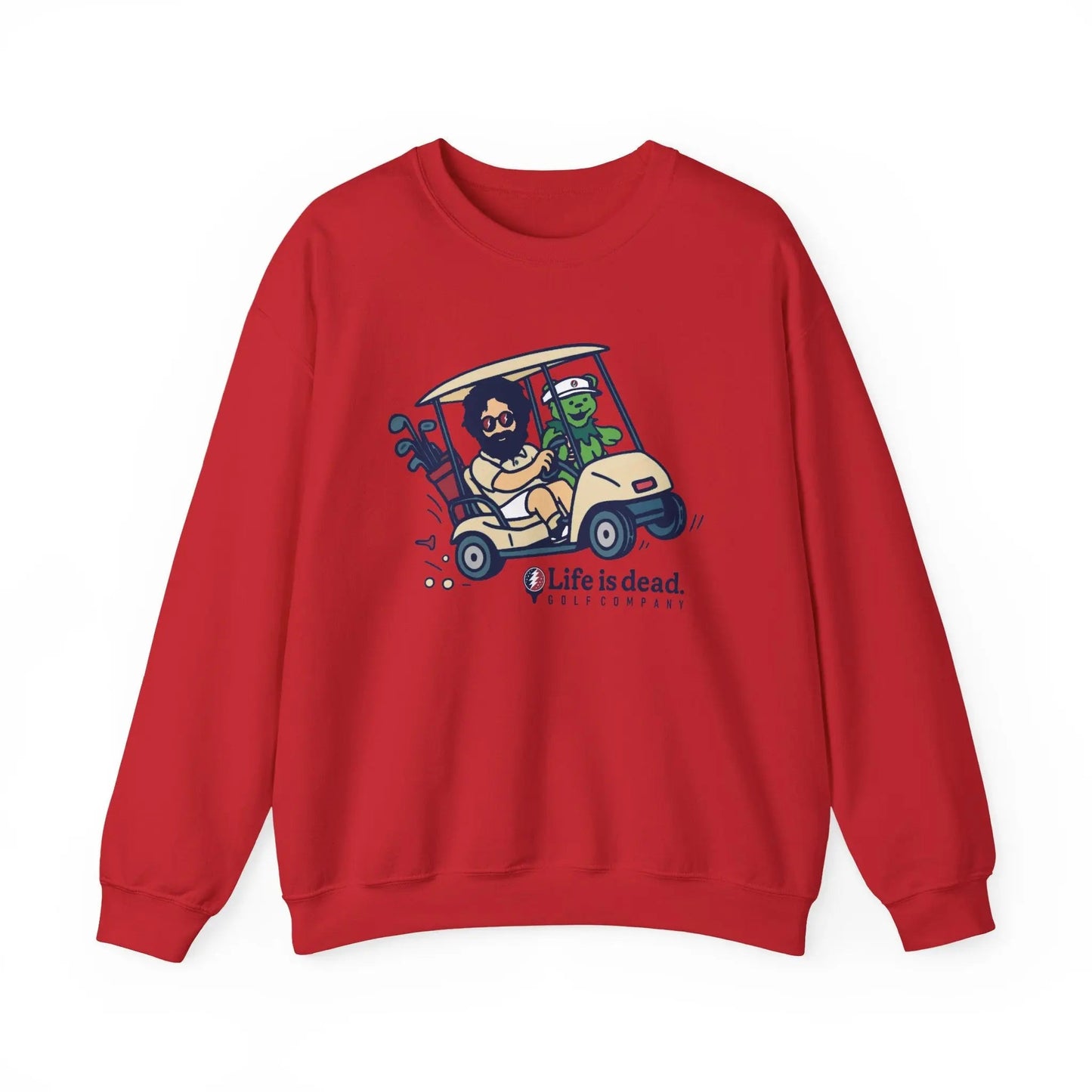 Joy Ridin' Jerry and The Bear | Life is dead.® Crewneck | Grateful Dead