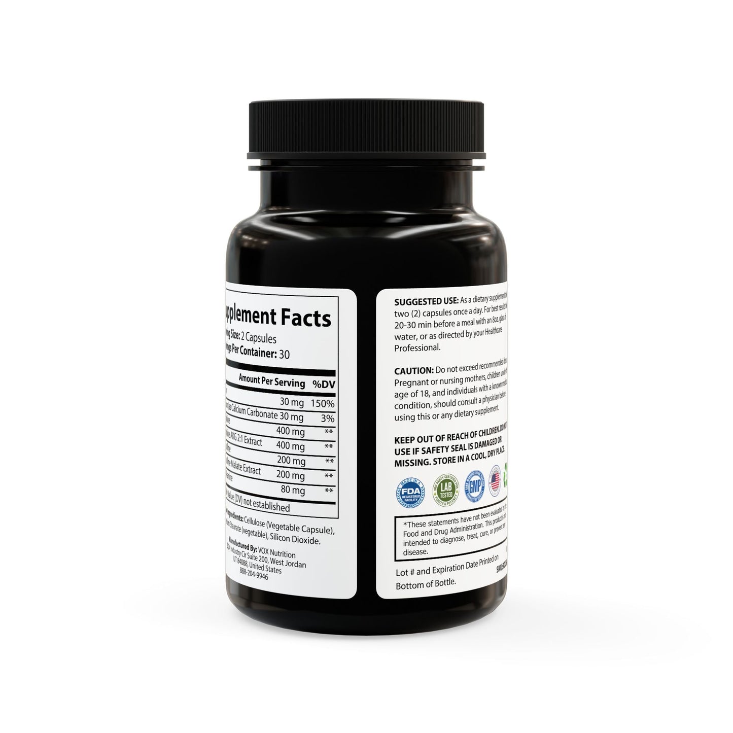 L-Arginine Supplement (60 Capsules) - "Memento Mori"