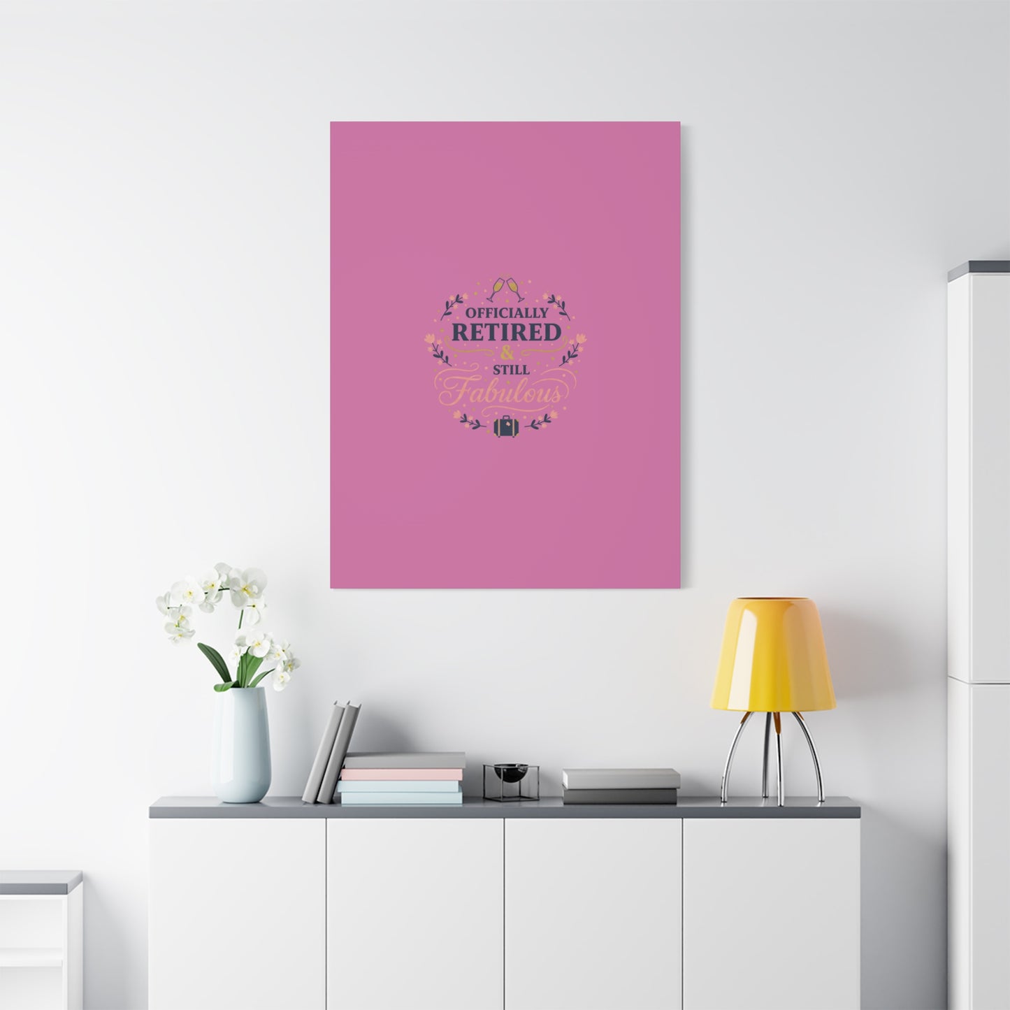 Officially Retired & Still Fabulous Canvas, retirement gifts for women | personalized retirement gifts