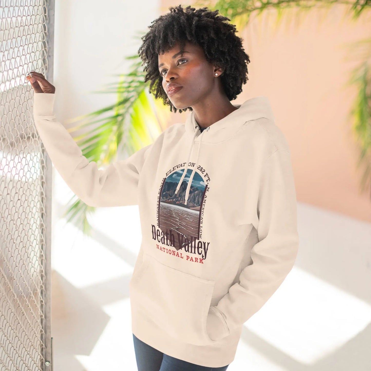 Death Valley National Park Fleece Hoodie Badwater Basin