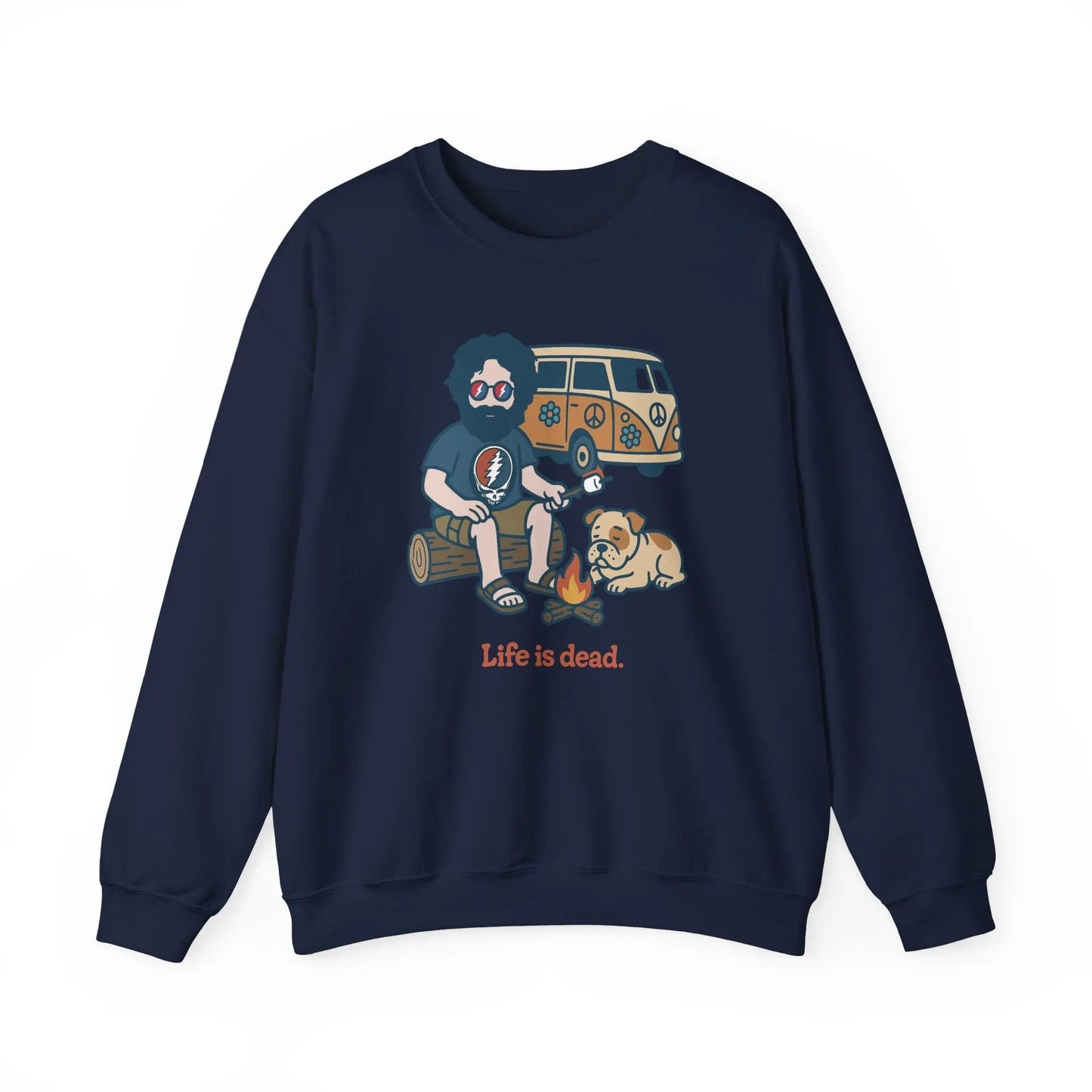 Jerry and Frank are Camping | Life is dead.® Crewneck | Grateful Dead