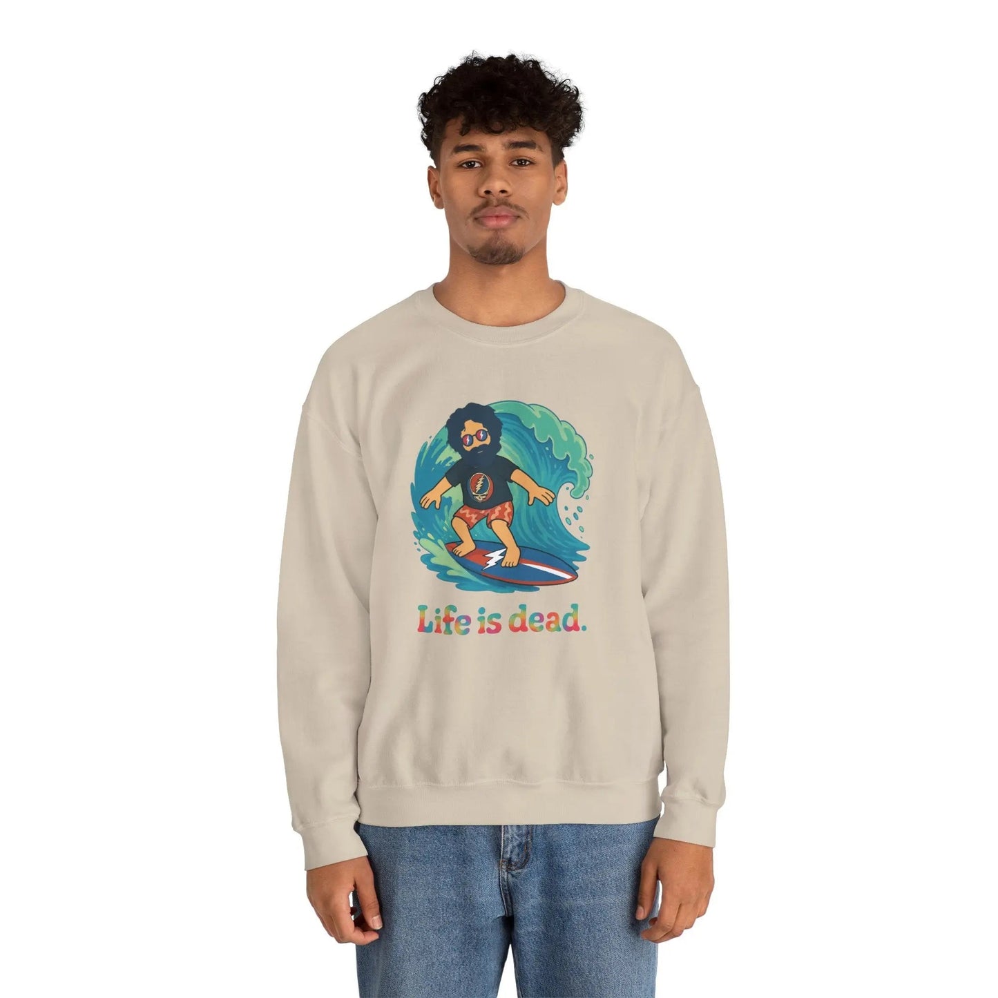 Surfing Jerry Life is dead.® Crewneck | Grateful Dead