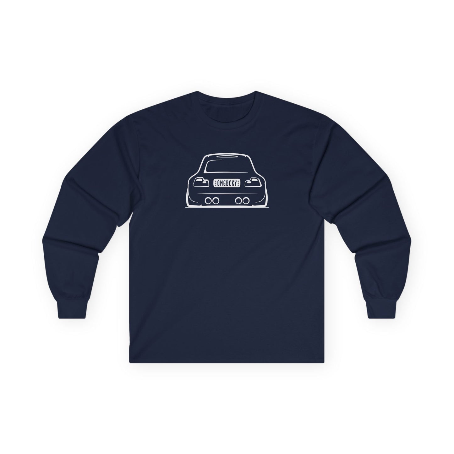 OMGBCKY White Coupe Silhouette Long Sleeve Tee - Unisex Gildan Classic Ultra Cotton Long Sleeve T-Shirt